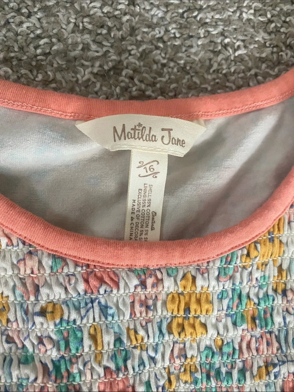 Matilda Jane Girls dream chaser pearls Paisley smocked floral size 16